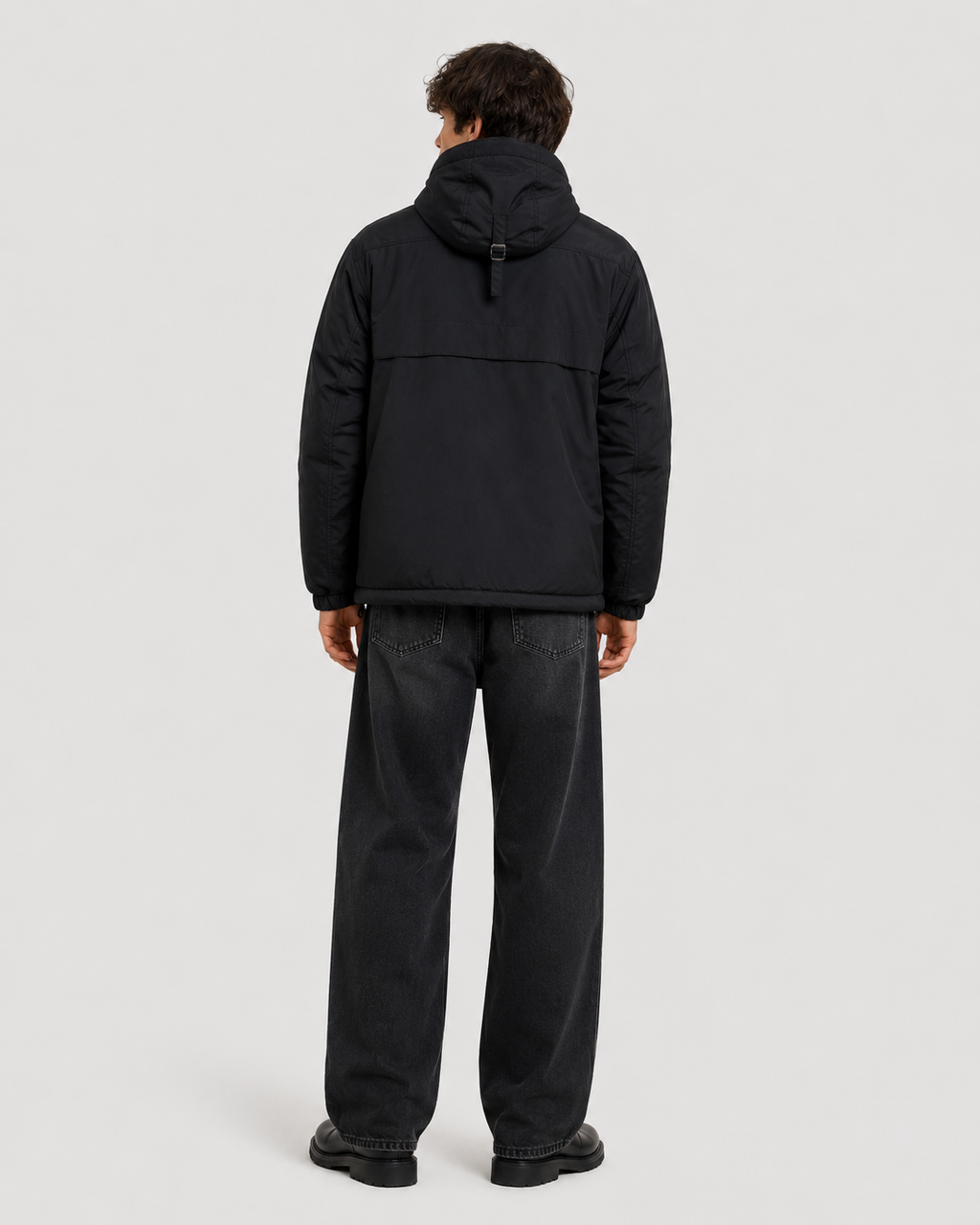 Schott NYC Hooded Anorak – Black
