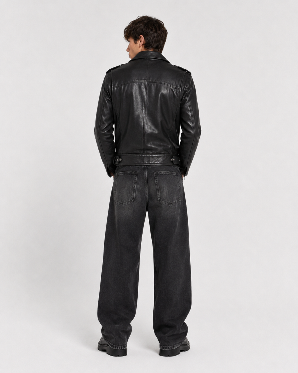 BE EDGY Leather Biker Jacket - Black