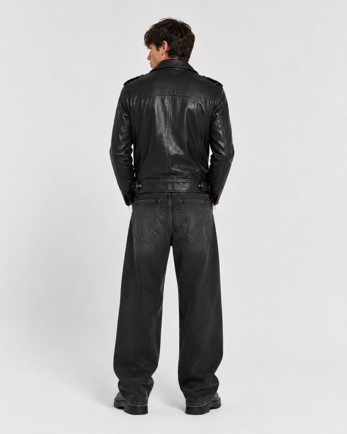 BE EDGY Leather Biker Jacket - Black