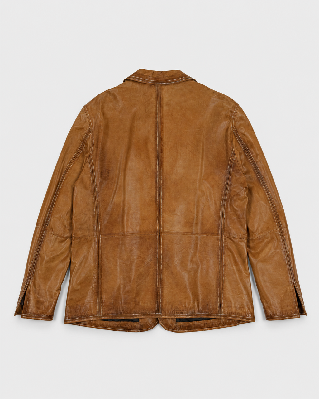 LLOYD Leather Blazer - Cognac Brown