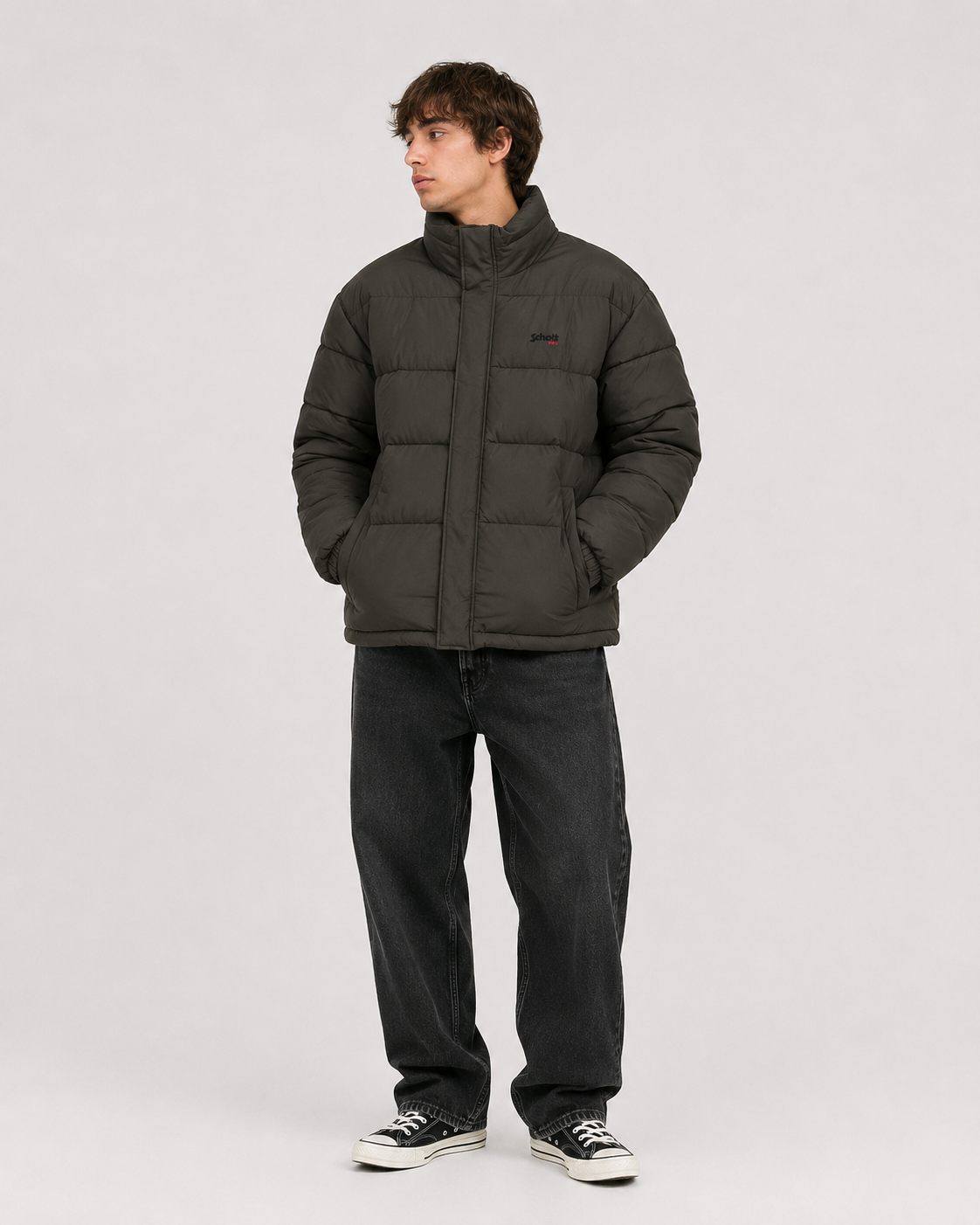 Schott NYC Puffer Jacket – Olive